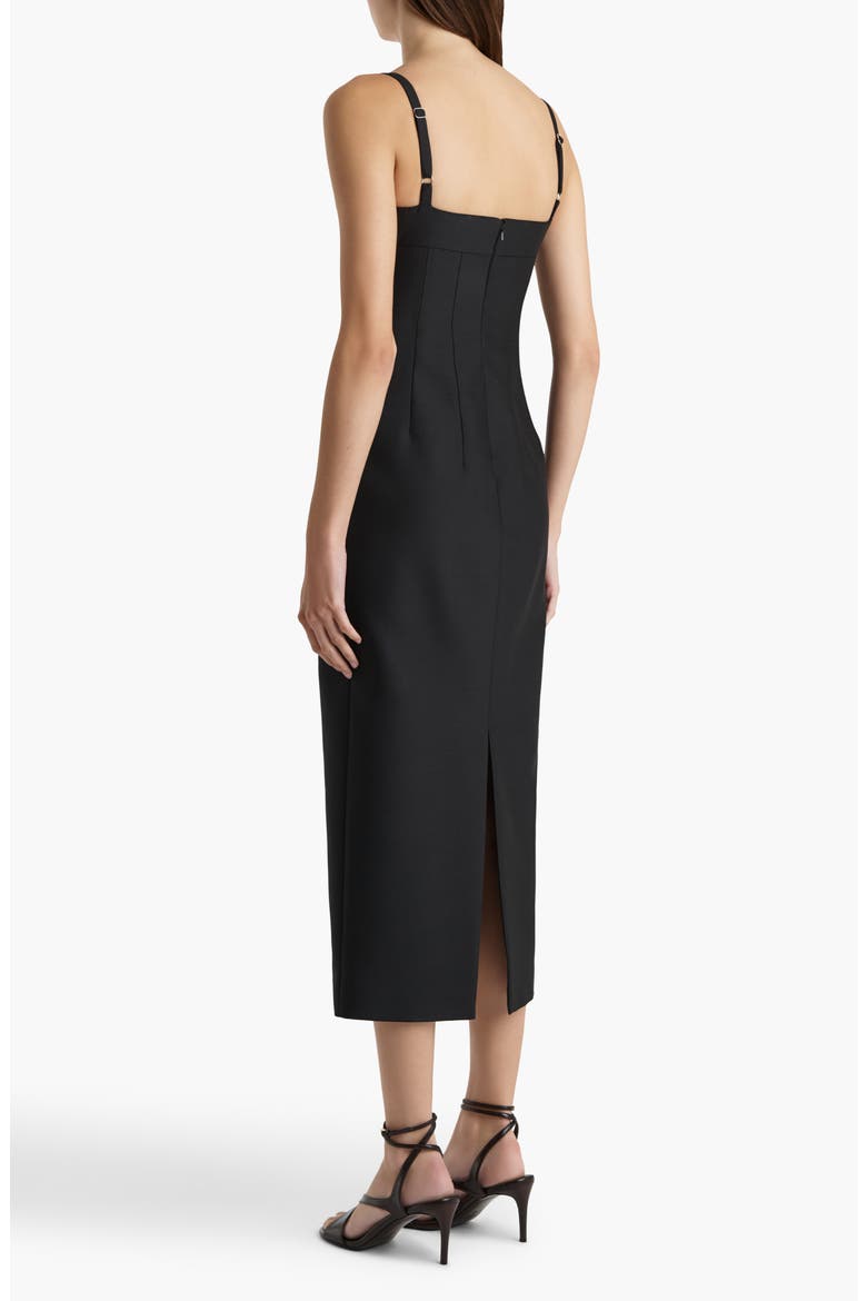 Lotte Virgin Wool & Silk Faille Sheath Dress, Alternate, color, BLACK