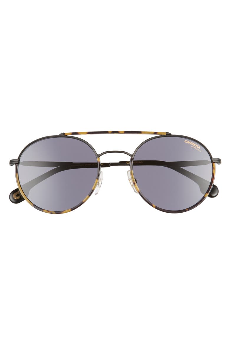 54mm Round Sunglasses, Alternate, color, MATTE BLACK/ GRAY BLUE