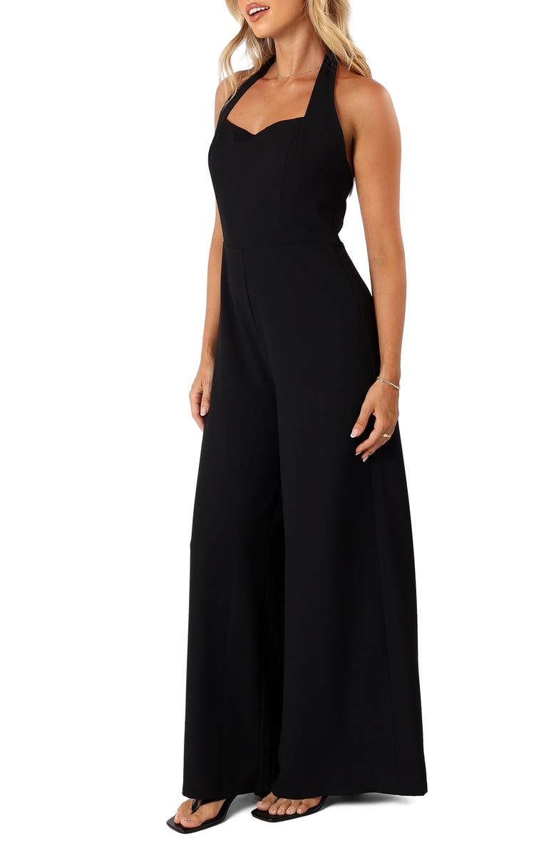 Petal & Pup Mathias Halter Jumpsuit, Alternate, color, Black