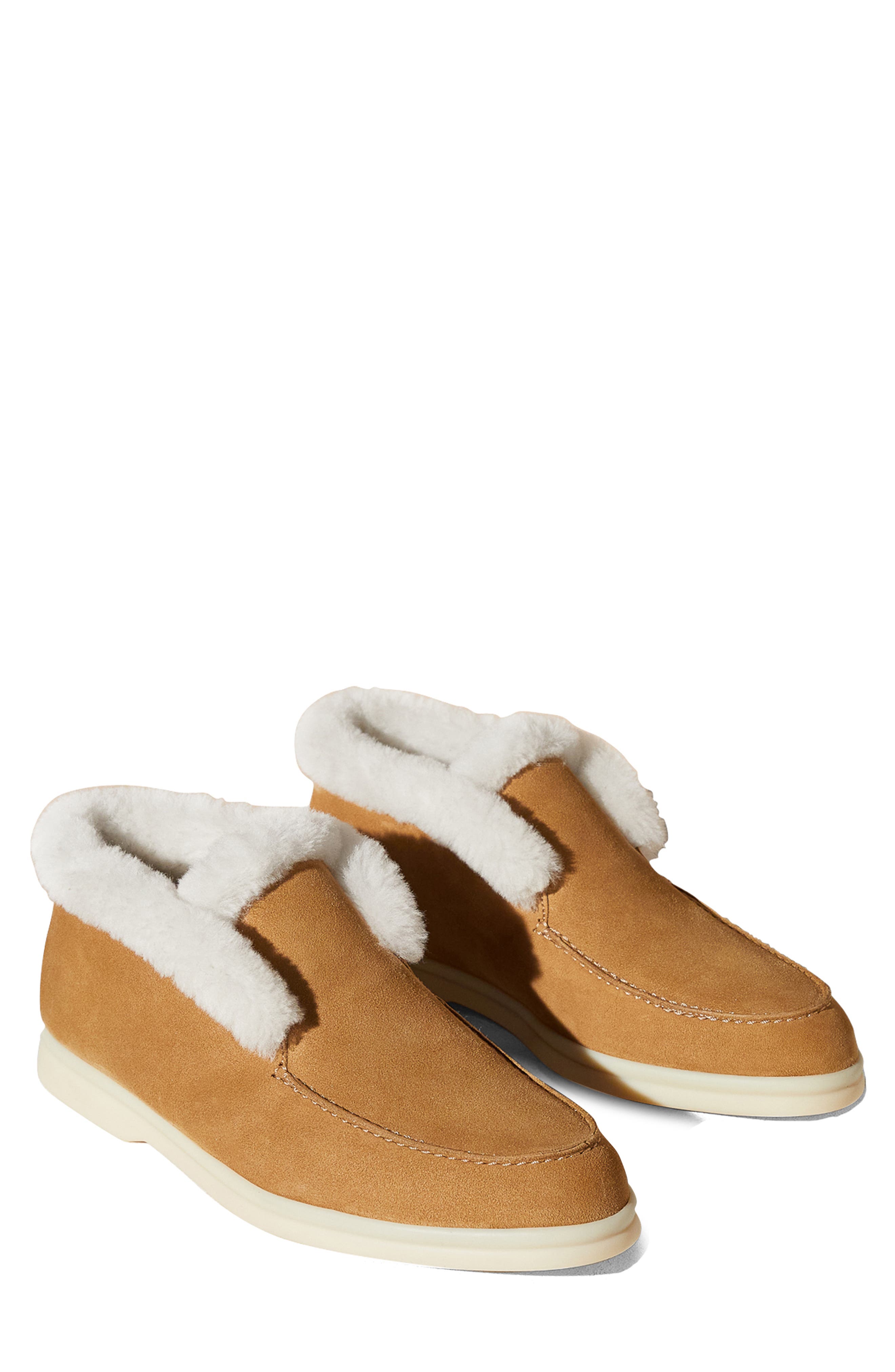 Loro Piana Open Walk Genuine Shearling Bootie, Main, color, 