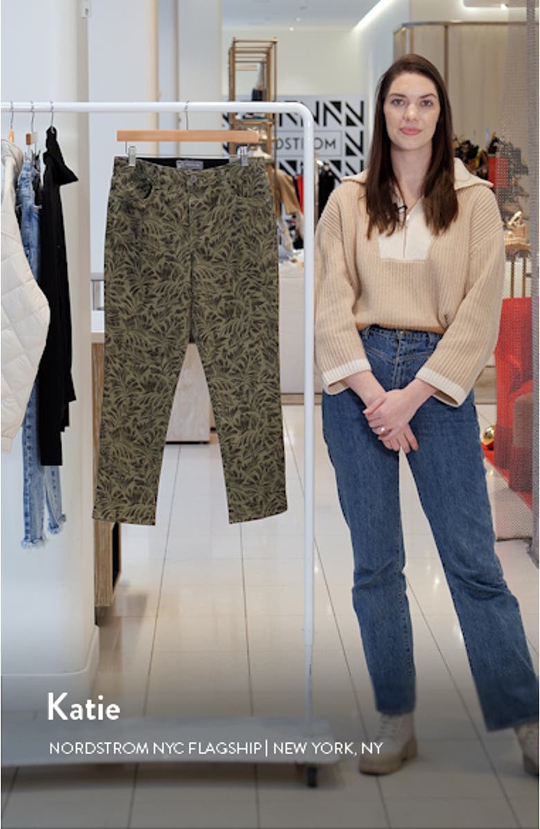 'Ab'Solution Print High Waist Slim Leg Pants, sales video thumbnail