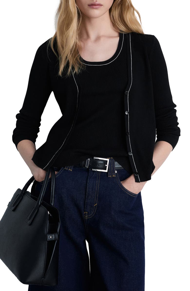 MANGO V-Neck Cardigan, Main, color,