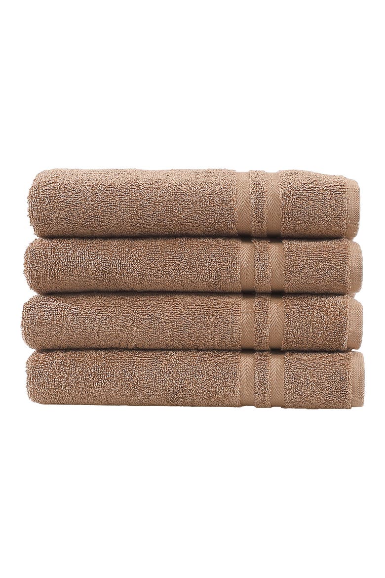 Denzi Turkish Cotton Hand Towel - Set of 4, Alternate, color, LATTE