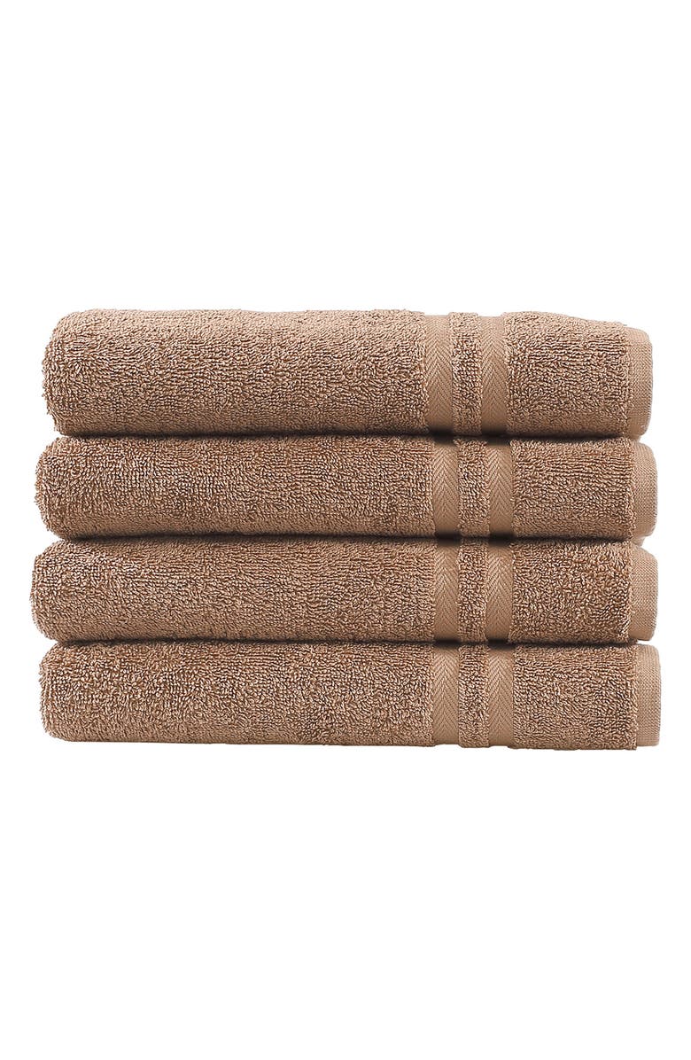 Linum Home Textiles Denzi Turkish Cotton Hand Towel - Set of 4, Alternate, color, Latte