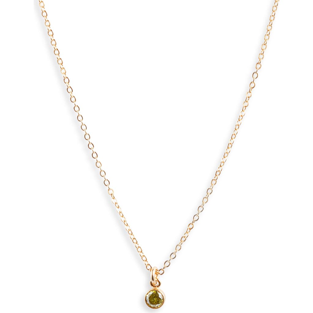 Set & Stones Birthstone Charm Pendant Necklace In Gold