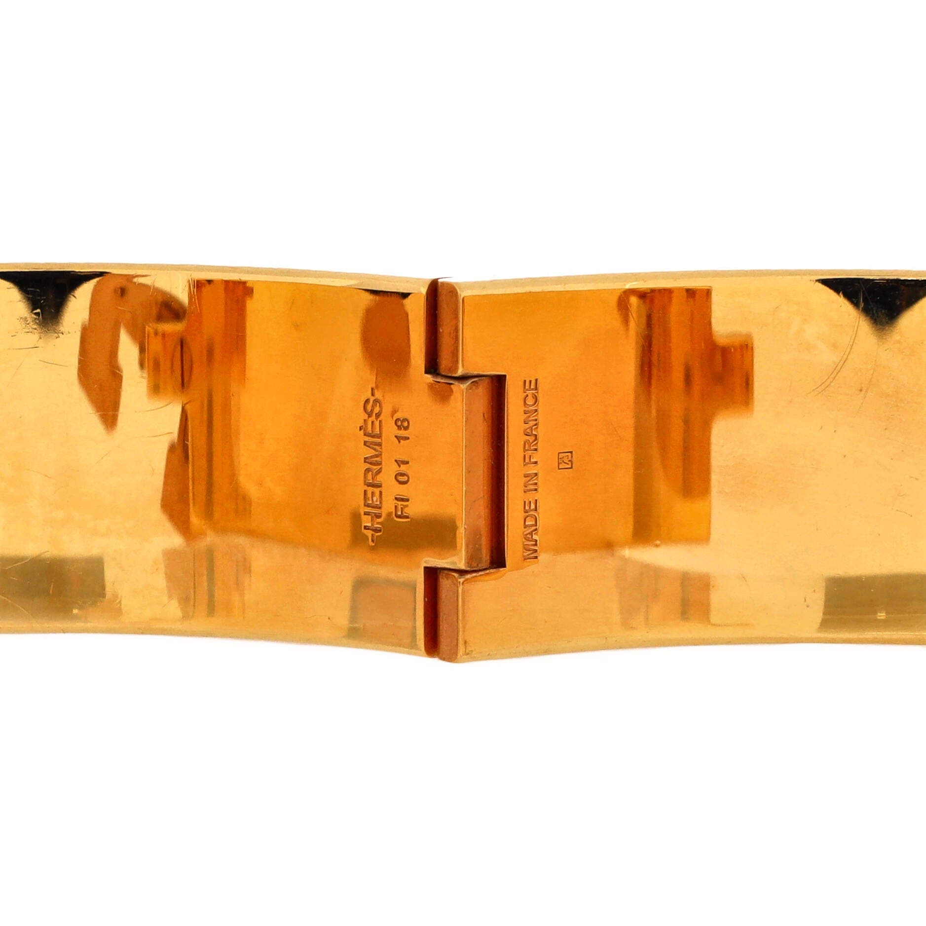 Clic H Bracelet Enamel Wide, Alternate, color, White