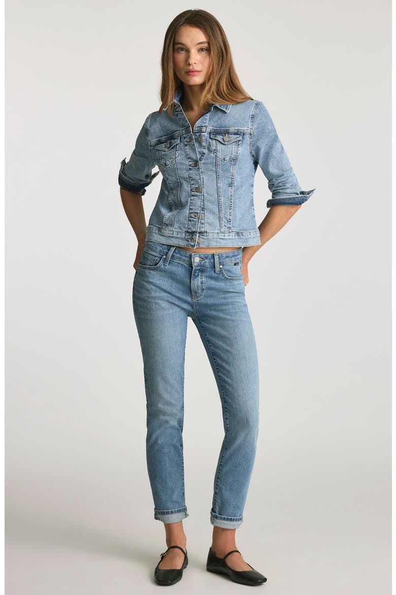 Emma Mid Rise Slim Boyfriend Jeans, Alternate, color, LIGHT BRUSHED FLEX BLUE