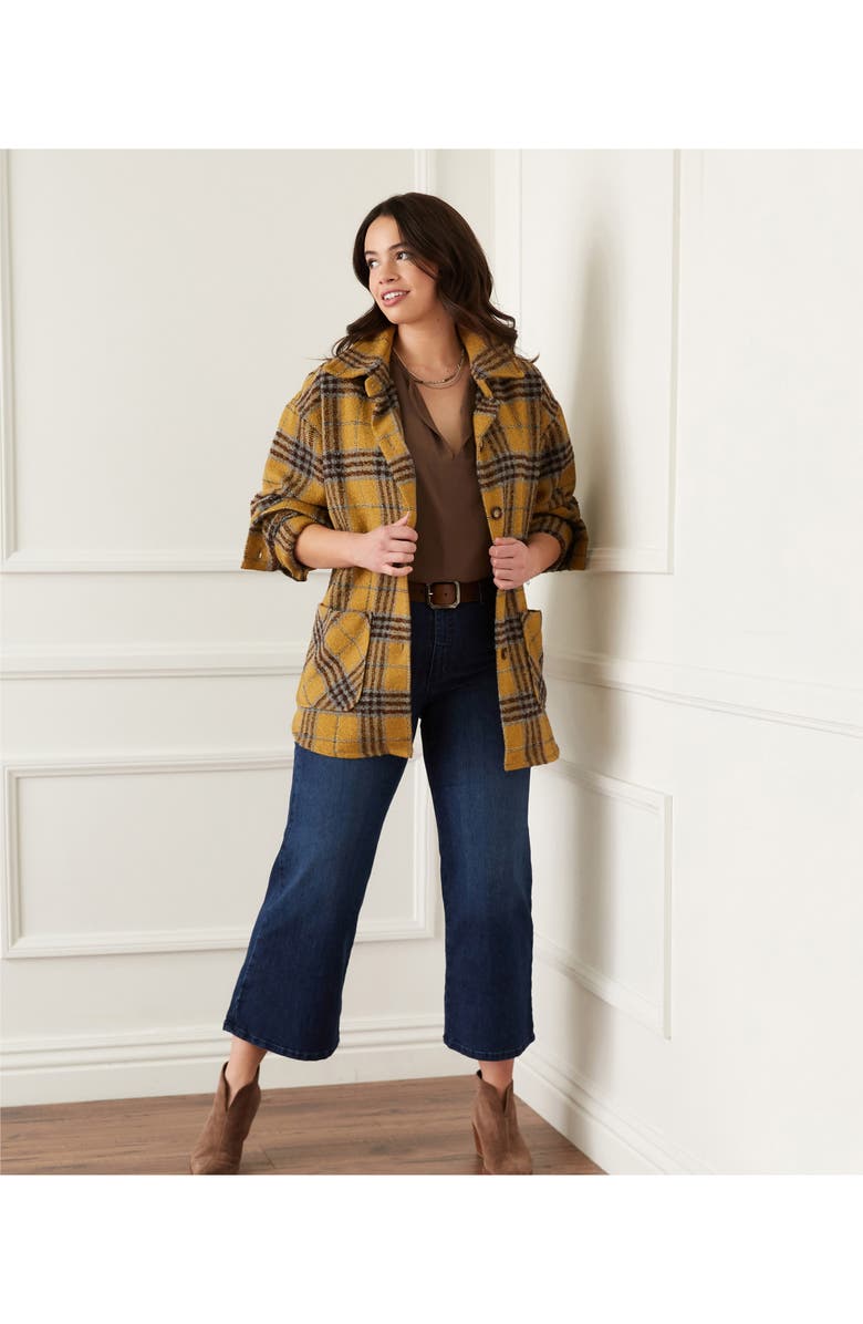 Karen Kane Plaid Shirt Jacket, Alternate, color, 