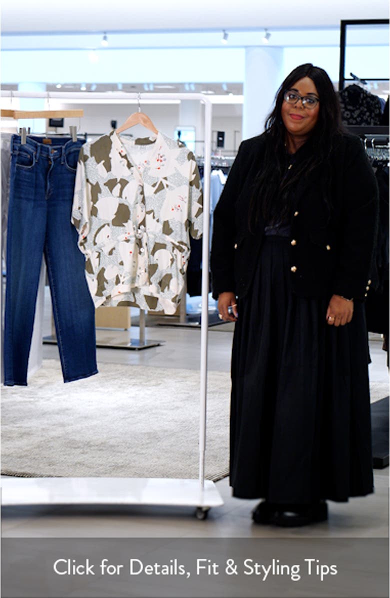 Irekana Print Tie Waist Top, sales video thumbnail