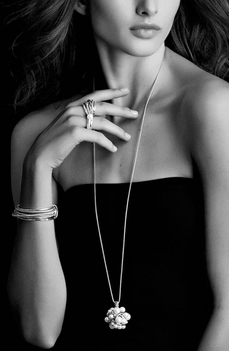 David Yurman Crossover Wide Ring with Gold, Alternate, color, 