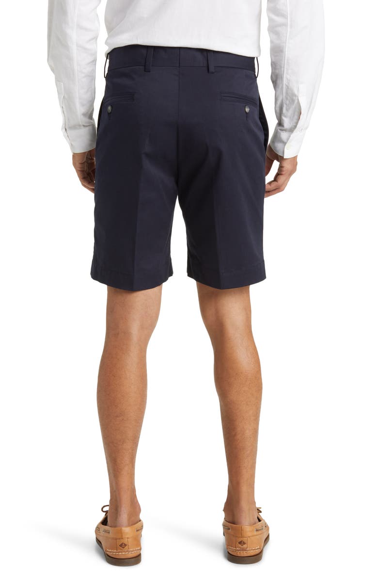 Berle Charleston Khaki Cotton Stretch Twill Shorts, Alternate, color, Navy