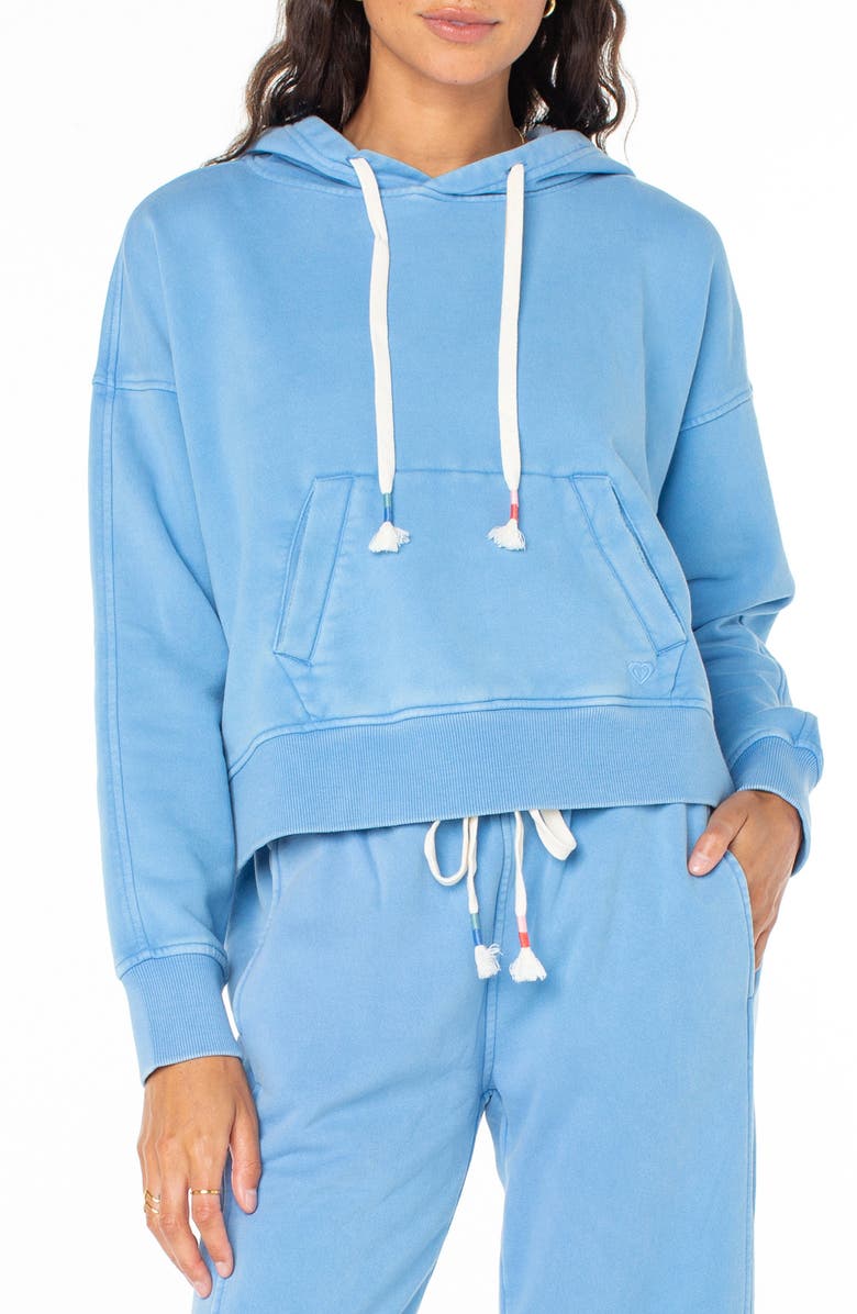 Roxy Tidewater Hoodie, Main, color, Azure Blue Solid