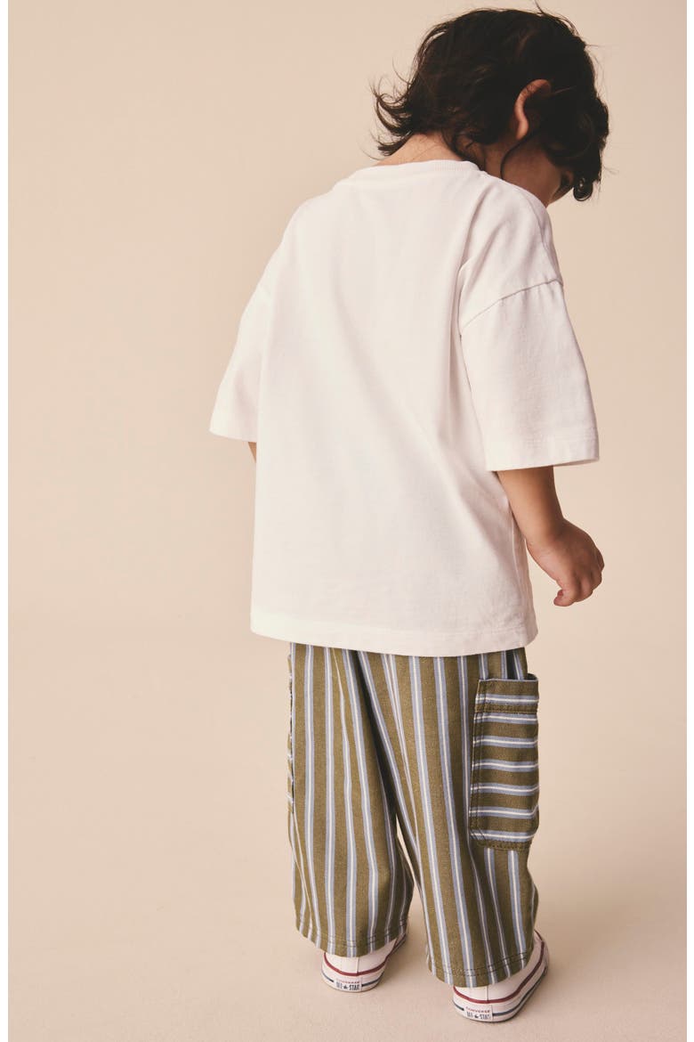Kids' Stripe Drawstring Pants, Alternate, color, GREEN