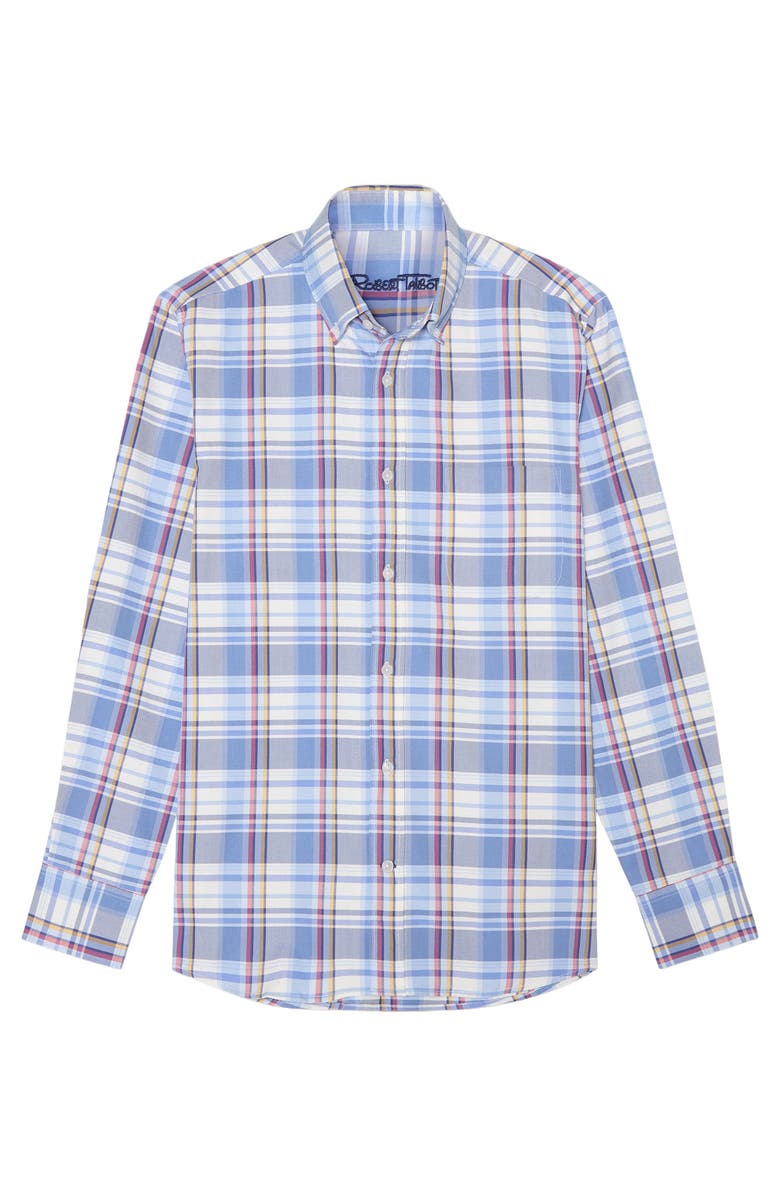 Robert Talbott Harrison Button Down Multicolor Plaid Oxford Shirt, Main, color, Blue Multi