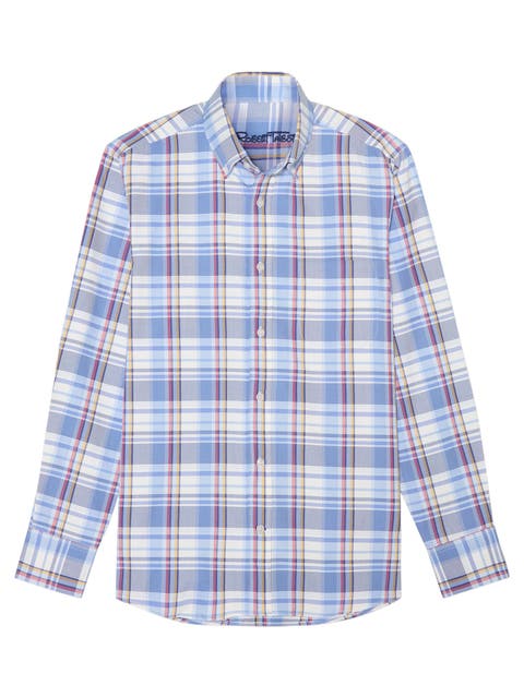 Harrison Button Down Multicolor Plaid Oxford Shirt
