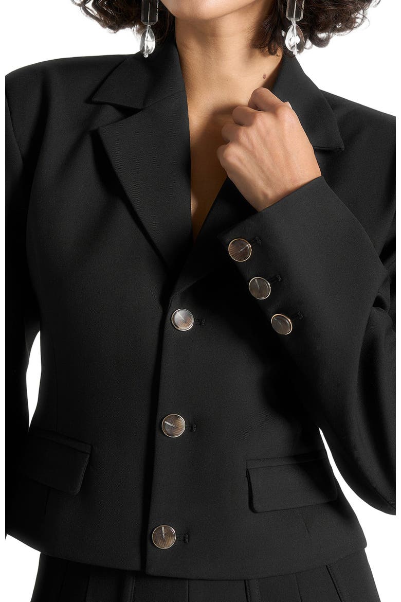 Prisca Tailored Cropped Blazer, Alternate, color, Black