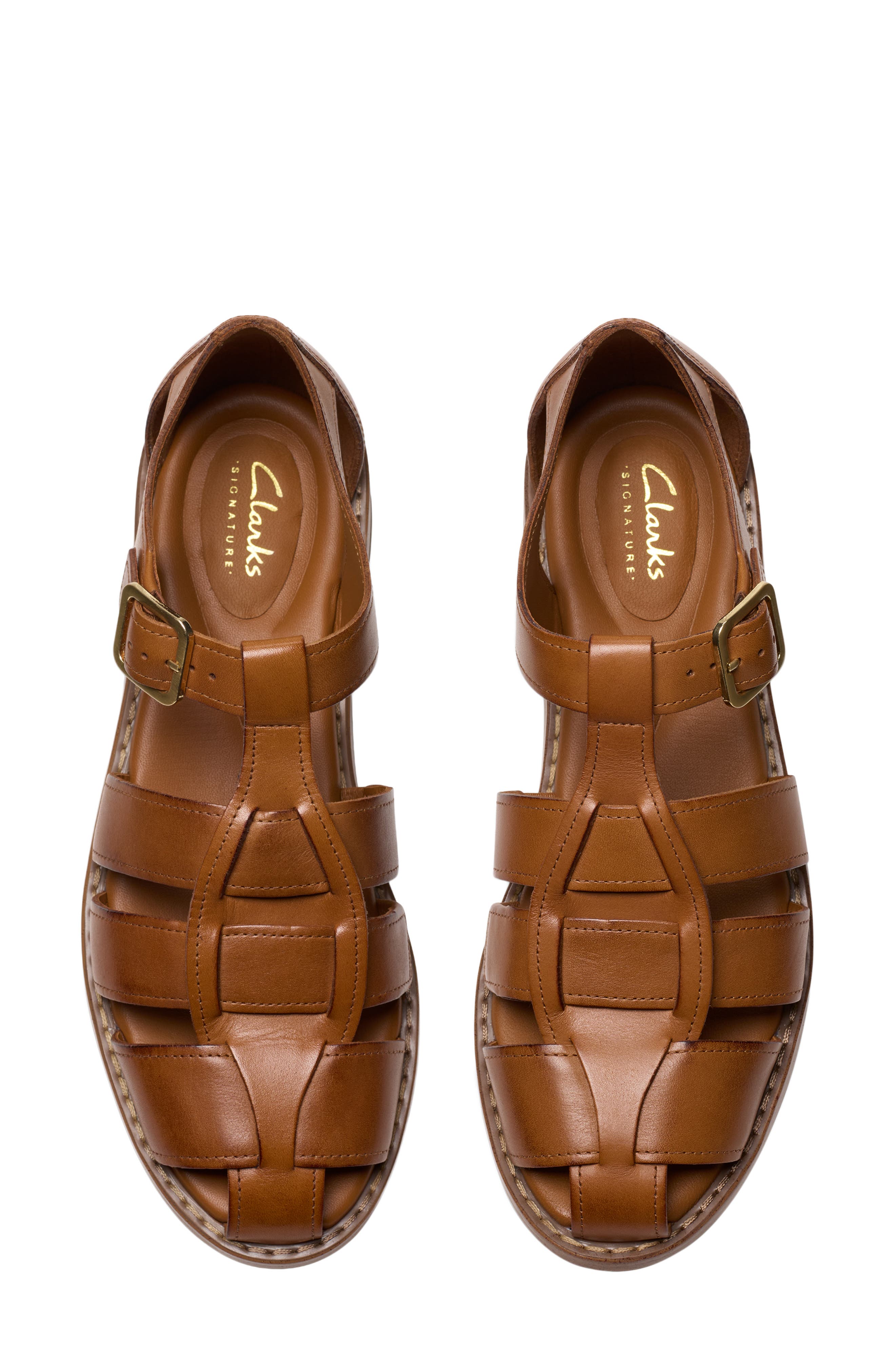 Clarks<sup>®</sup> Hana Sun Fisherman Sandal, Alternate, color, Tan Leather