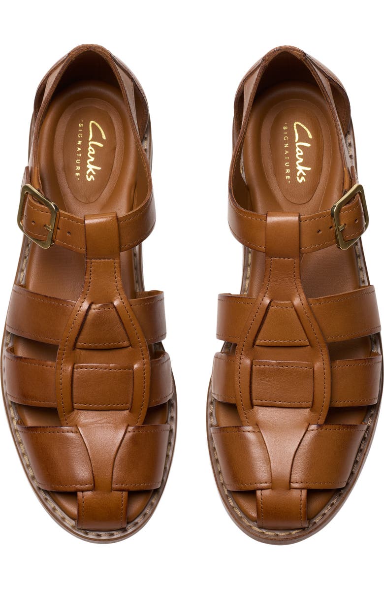 Clarks<sup>®</sup> Hana Sun Fisherman Sandal, Alternate, color, Tan Leather
