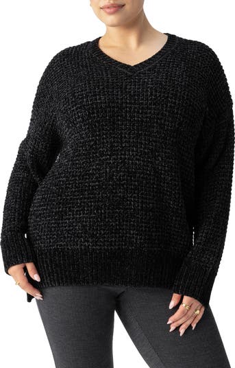 V-Neck Chenille Sweater