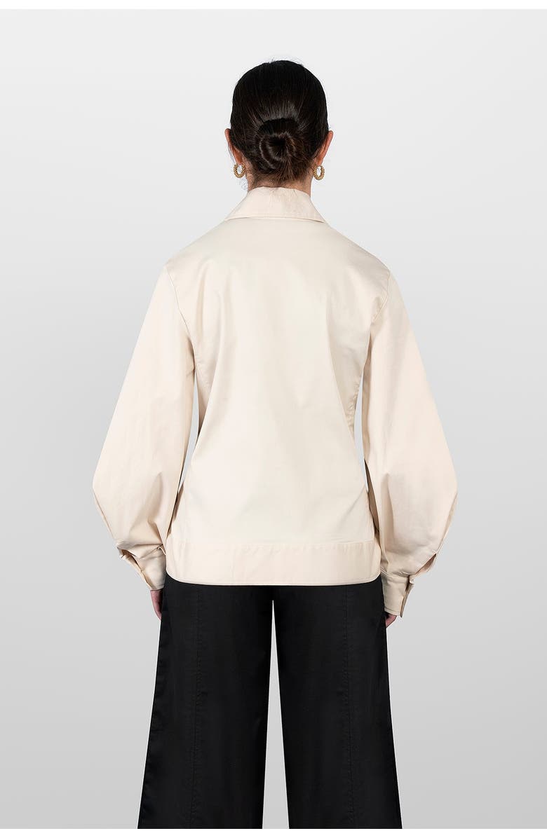 LAURA APARICIO Drill Bomber Jacket, Alternate, color, Beige