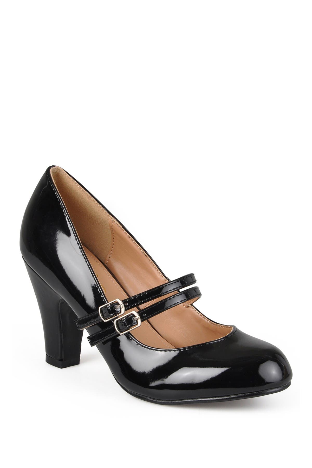 Journee Collection JOURNEE Wendy Patent Mary Jane Pump