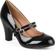 Journee Collection JOURNEE Wendy Patent Mary Jane Pump