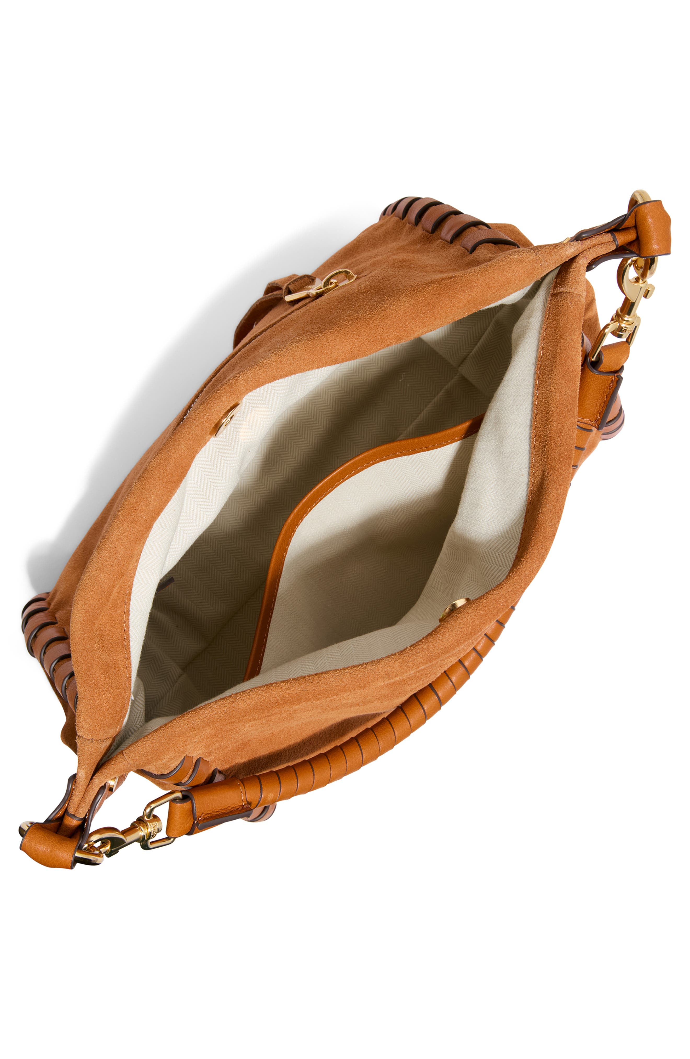 AIMEE Zen Leather Hobo, Alternate, color, Rustic Caramel Suede