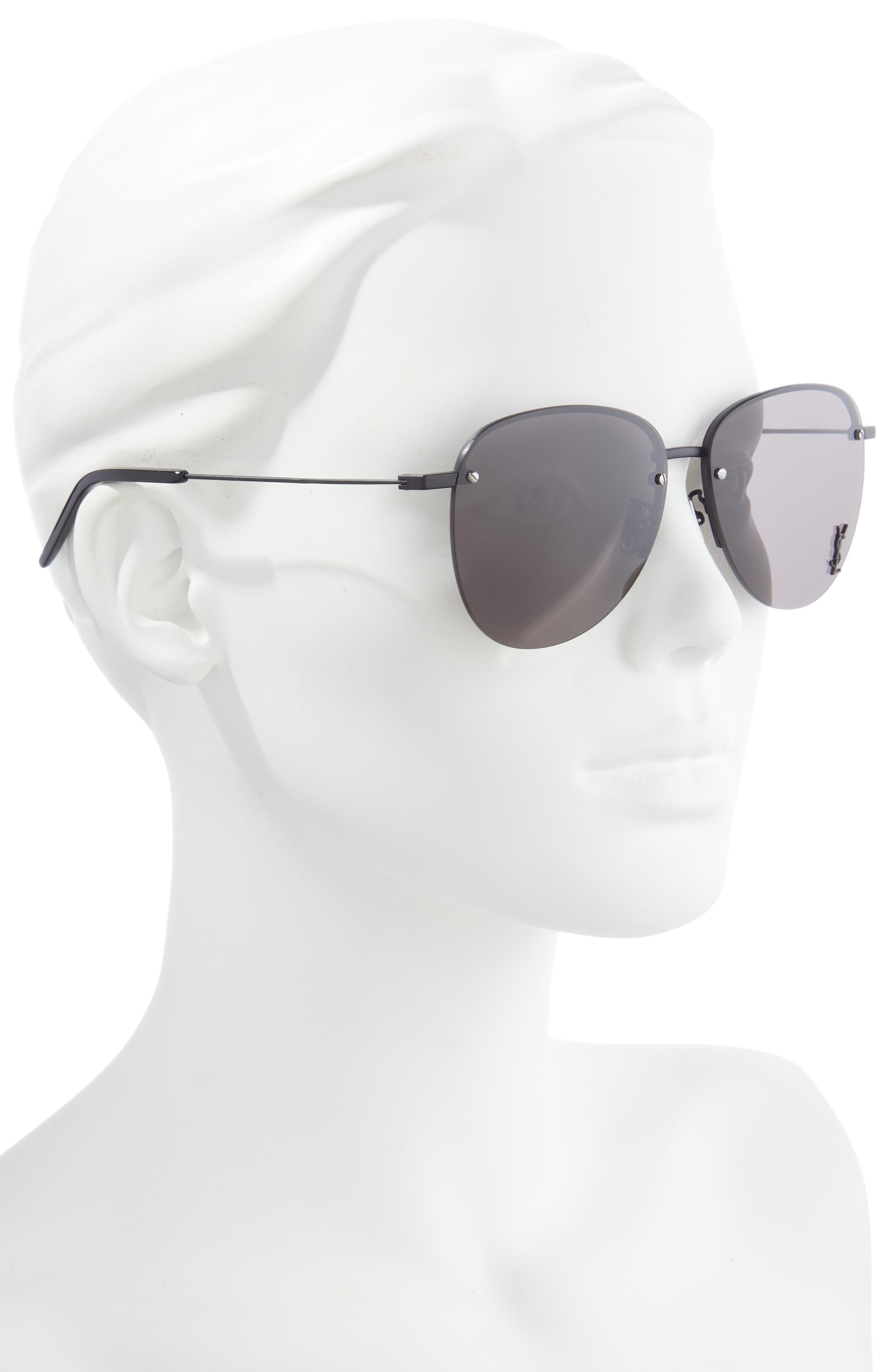 Authentic Saint Laurent 61mm aviator sunglasses Saint Laurent 51mm Metal Aviator Sunglasses | Neiman Marcus main image 3
