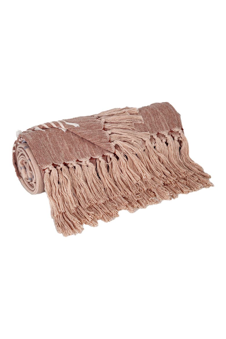 Adonia Fringe Throw Blanket, Alternate, color, GREY RUST