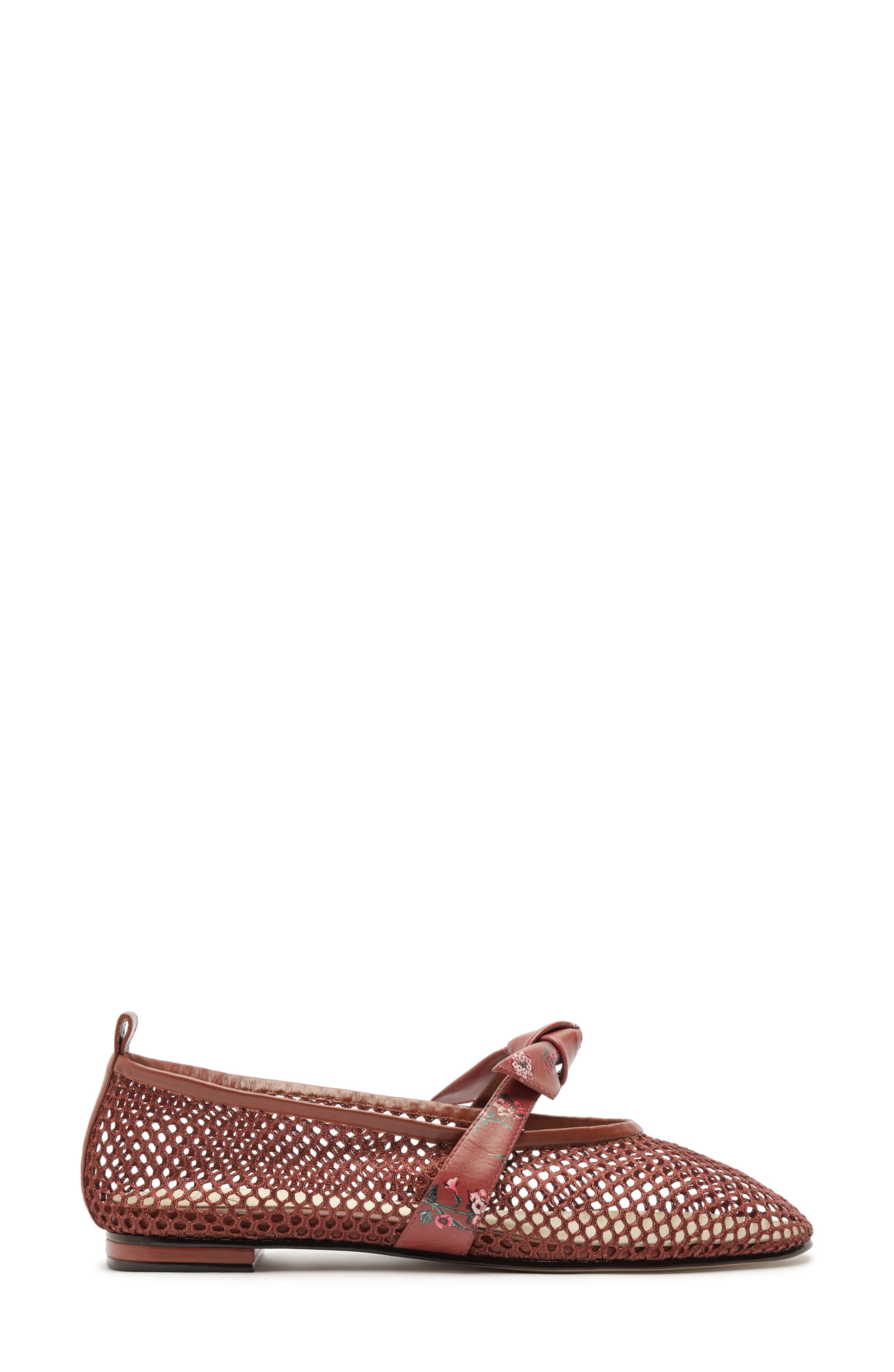 Alexandre Birman x Agua by Agua Bendita Clarita Mesh Mary Jane Ballet Flat, Alternate, color, Quebrada Frontera Print