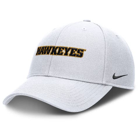 Men's Nike White Iowa Hawkeyes 2025 On-Field Rise Performance Adjustable Hat