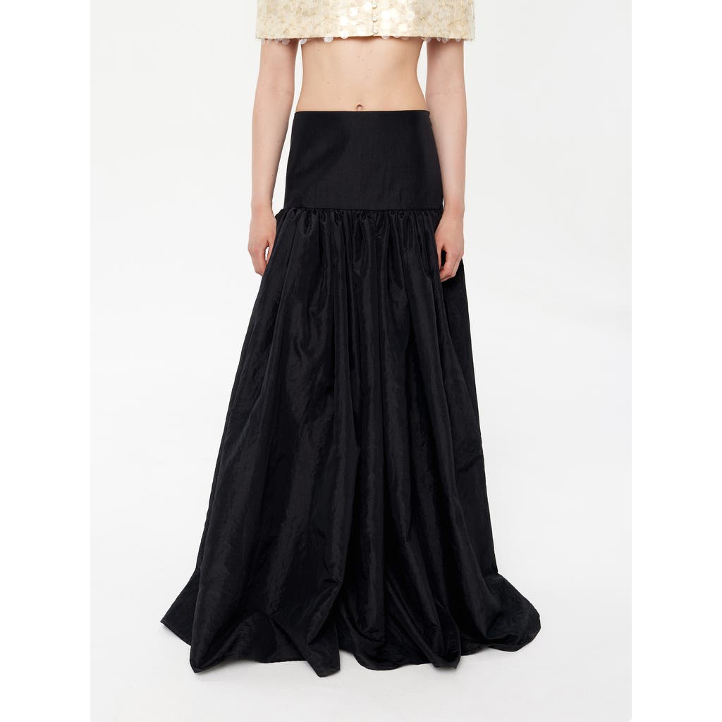 Alas Maxi Evening Taffeta Skirt in Black at Nordstrom, Size Large