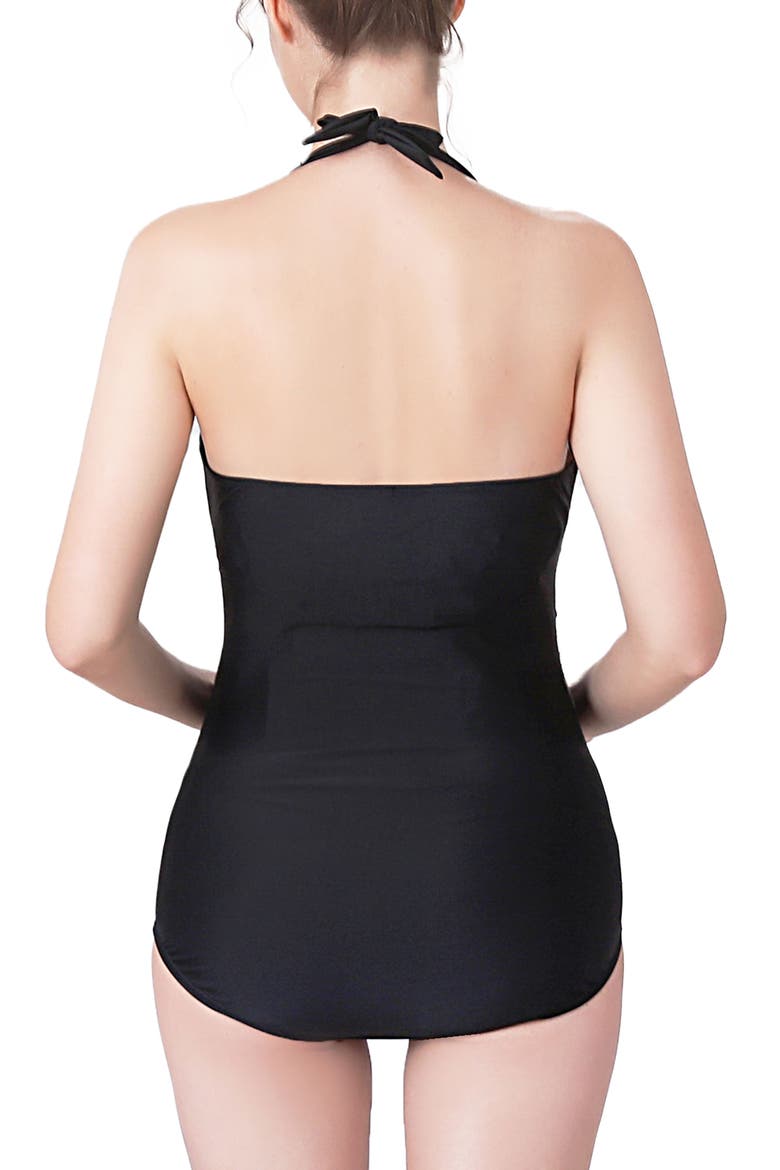 Dana UPF 50+ One-Piece Maternity Swimsuit, Alternate, color, Black