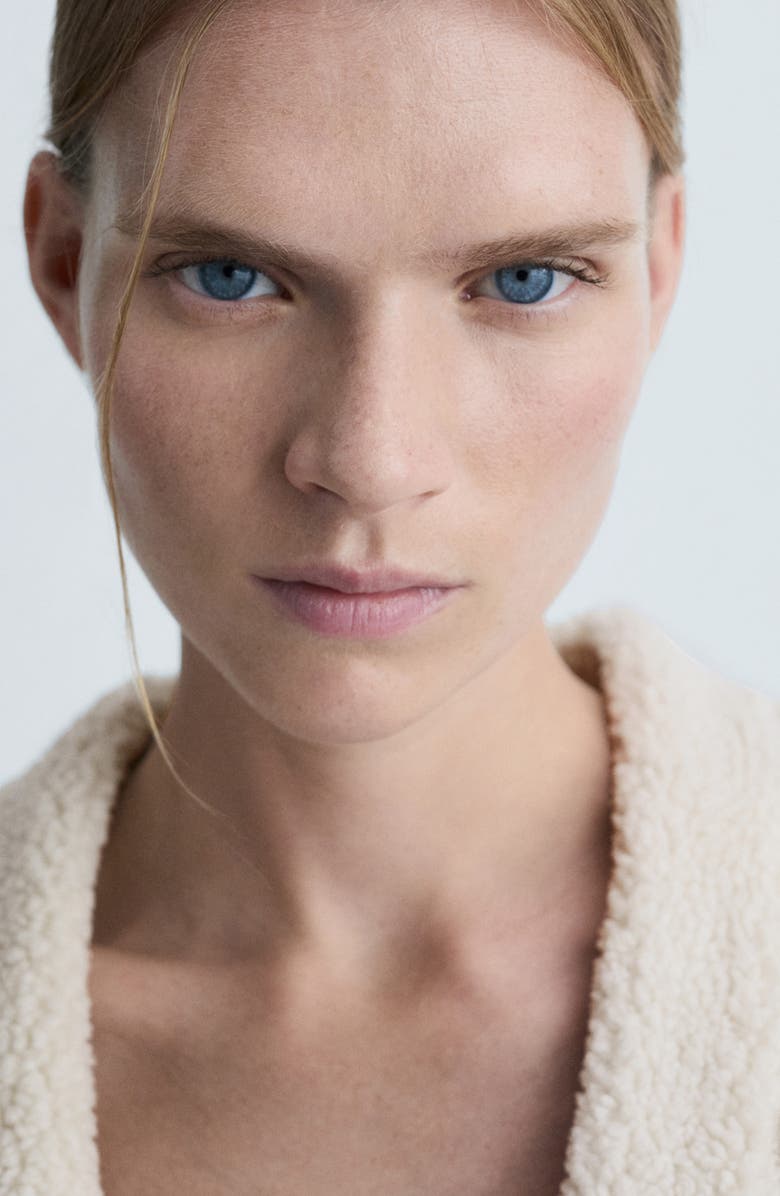 MANGO Faux Shearling Robe, Alternate, color, 