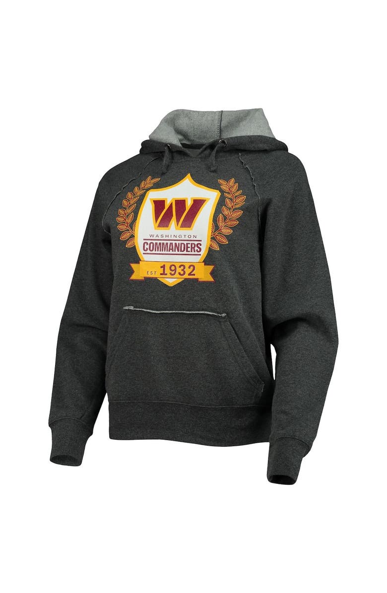 New Era Women's New Era Heathered Charcoal Washington Commanders Raglan Pullover Hoodie, Alternate, color, Heather Charcoal