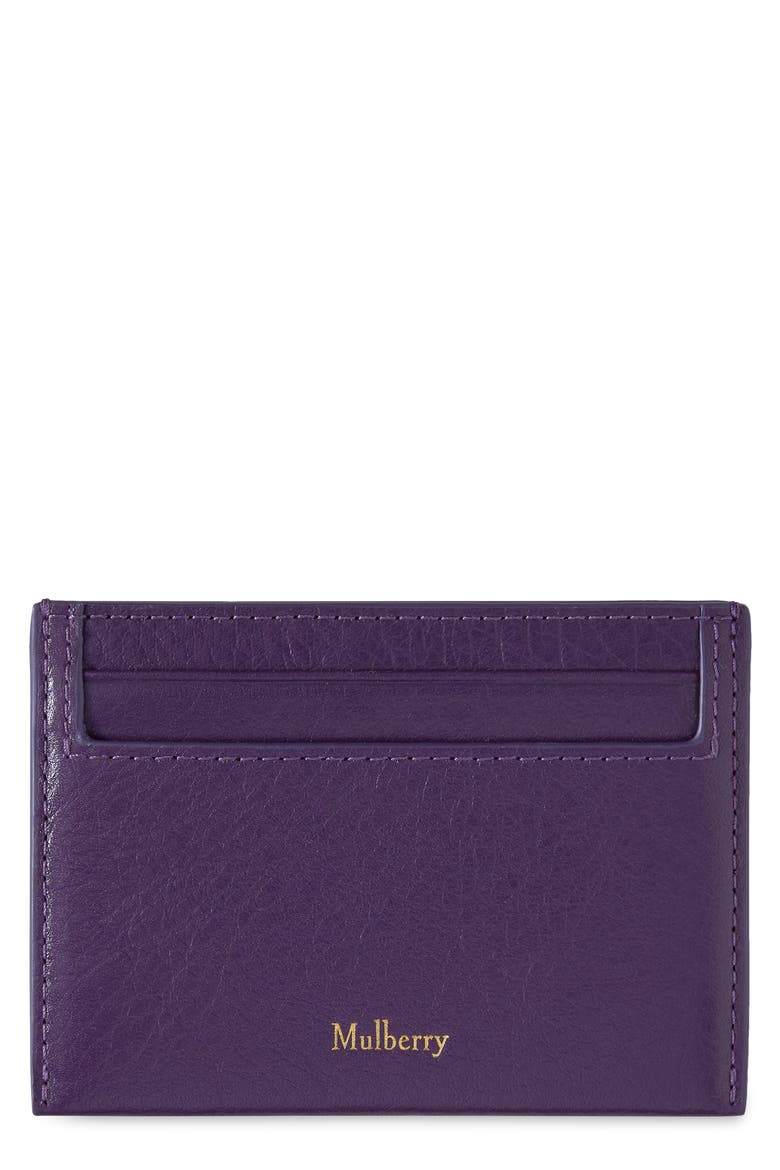 Leather Card Case, Main, color, AMETHYST