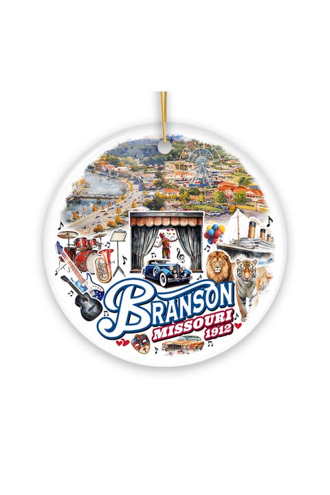 Branson Missouri 1912 Music Show Round Ceramic Ornament