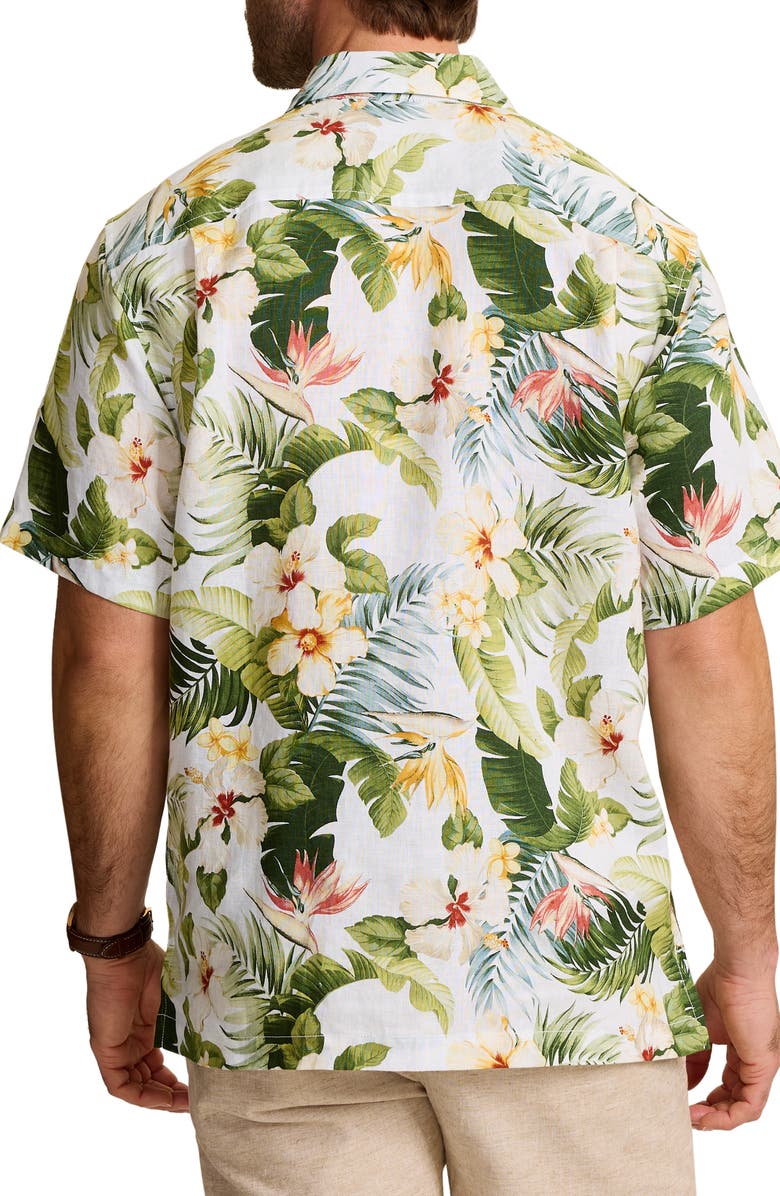 Tommy Bahama Flora Festival Short Sleeve Linen Button-Up Shirt, Alternate, color, Continental