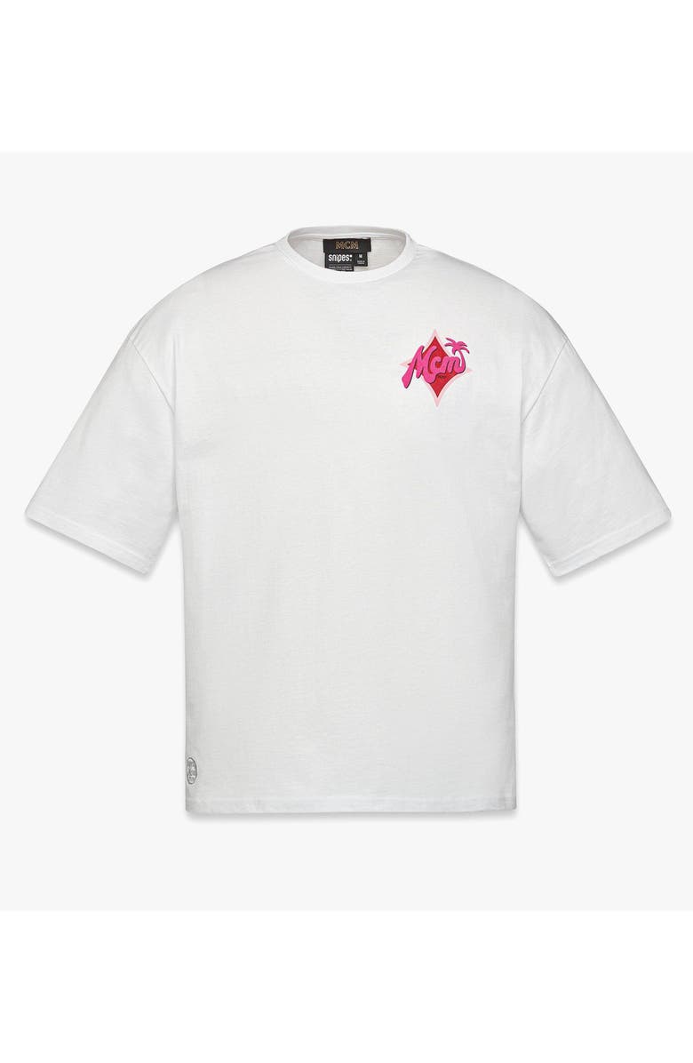MCM X SNIPES Logo T-Shirt, Main, color, White
