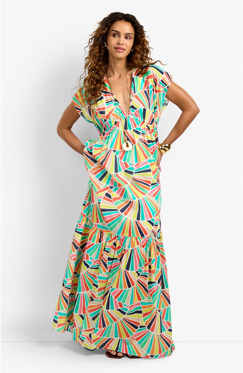 Trina Turk Capecod Printed Dress, Main, color, Coppelia