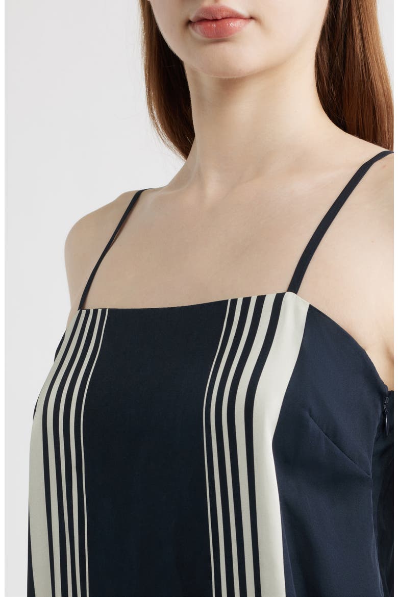 Suki Stripe Sleeveless Silk Blend Maxi Dress, Alternate, color, SALUTE SCARF PRINT