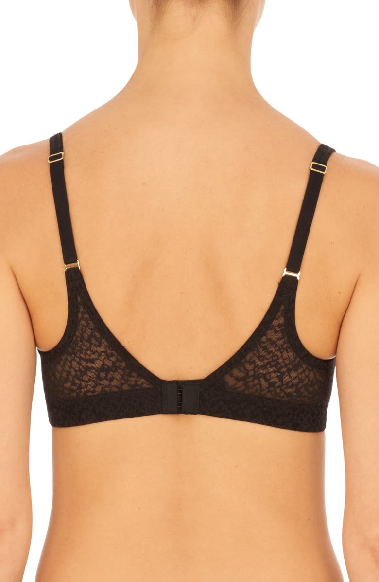 Natori Pretty Smooth Plunge Bralette, Alternate, color, Black