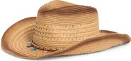 BUSBEE STYLE Shell Accent Straw Cowboy Hat