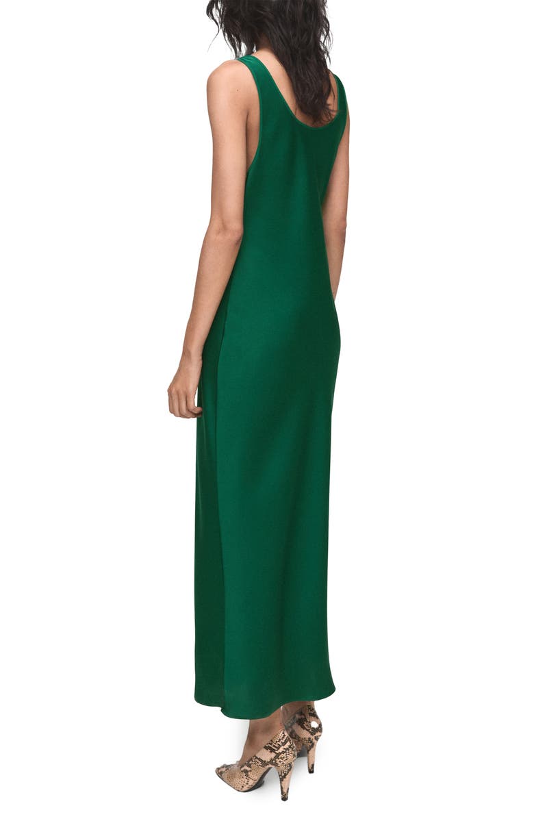 MANGO Luisa Satin Maxi Dress, Alternate, color, Green