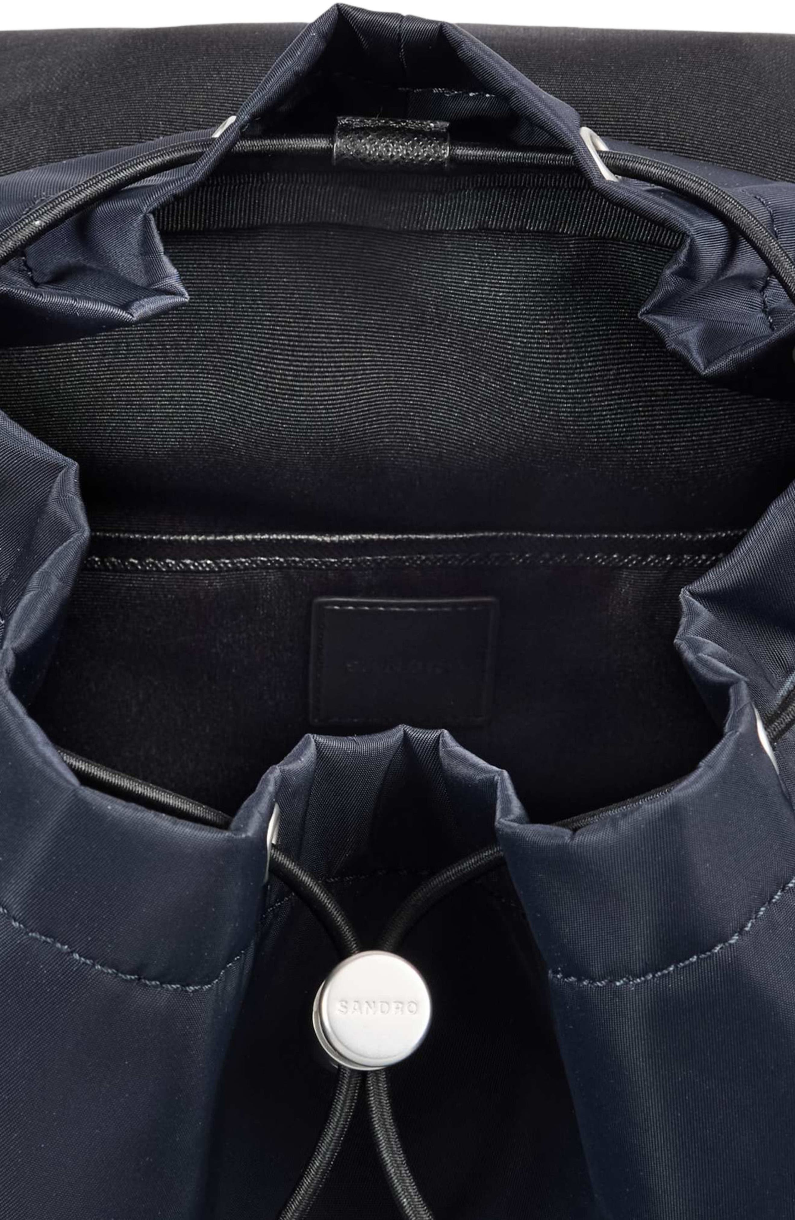 SANDRO Nylon backpack, Alternate, color, Navy Blue