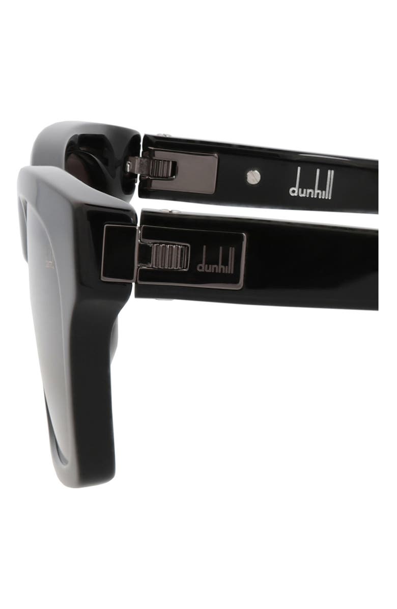 Dunhill 53mm Rectangular Sunglasses, Alternate, color, Black Black Grey