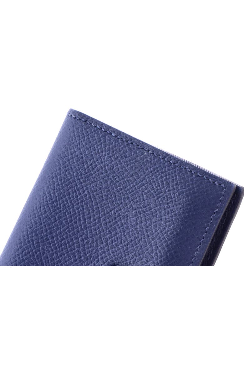 Pre-Owned Hermes Bearn Card Case Epsom, Alternate, color, Bleu Brighton