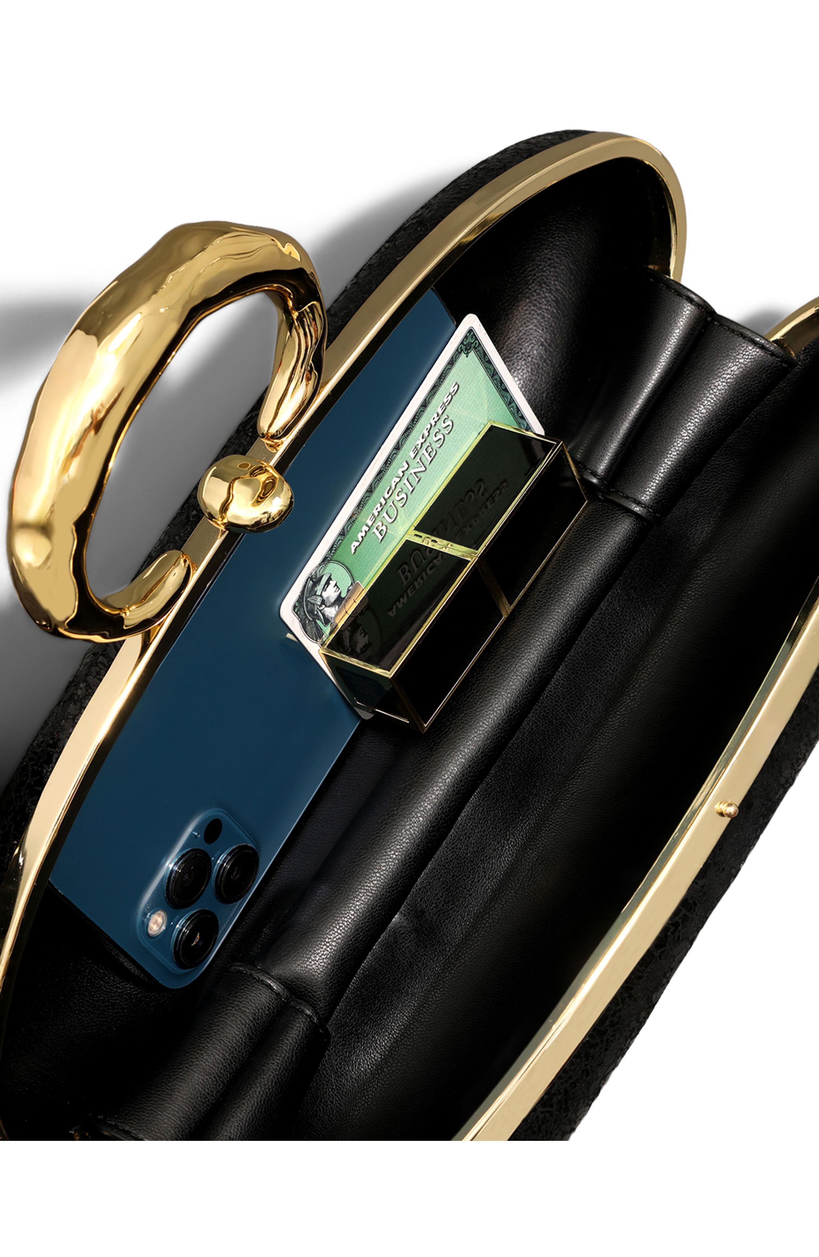 Alexis Bittar Molten Bullet Leather Minaudière, Alternate, color, 