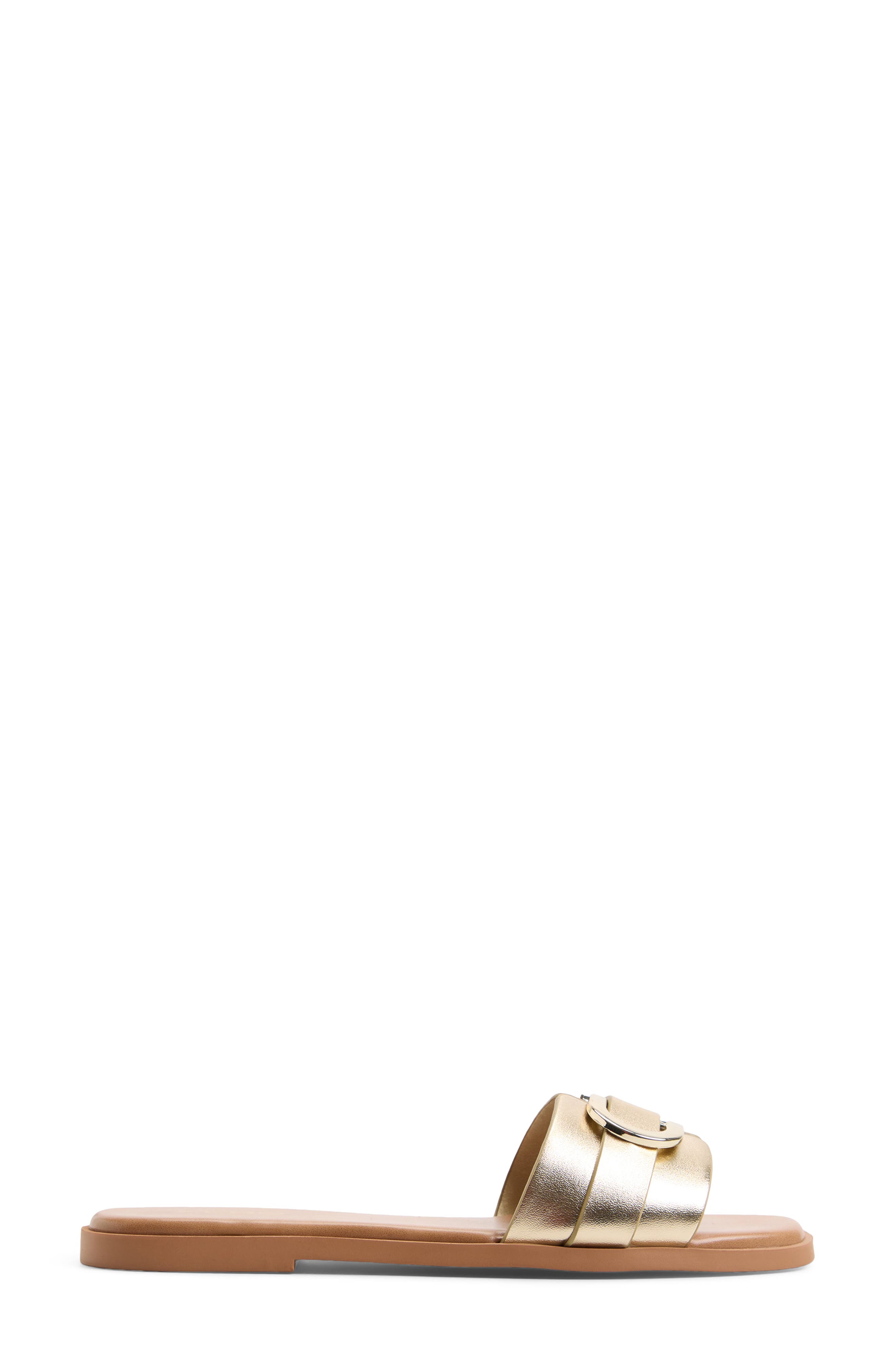 Giigii Slide Sandal, Alternate, color, GODDESS GOLD METALLIC