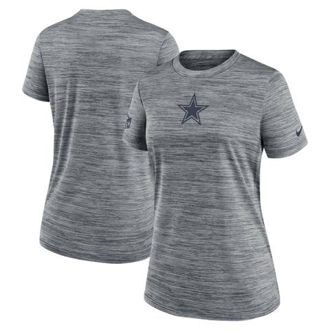Women's Nike Gray Dallas Cowboys Sideline Velocity Performance T-Shirt